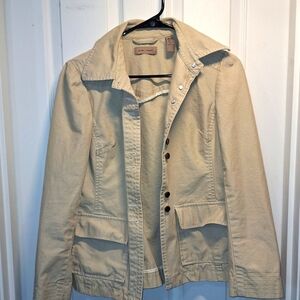 i.e. Relaxed Classic Beige Women's Casual Blazer Jacket Size Small